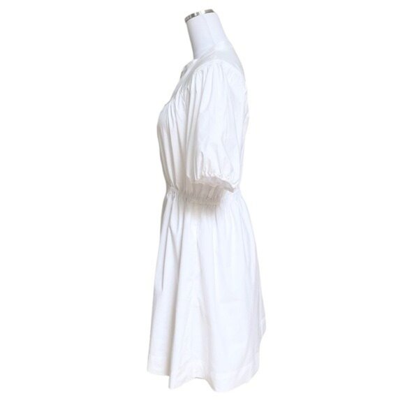 J. Crew Puff sleeve Cotton Poplin Shirtdress White Size Medium and Large NWT - Picture 7 of 16